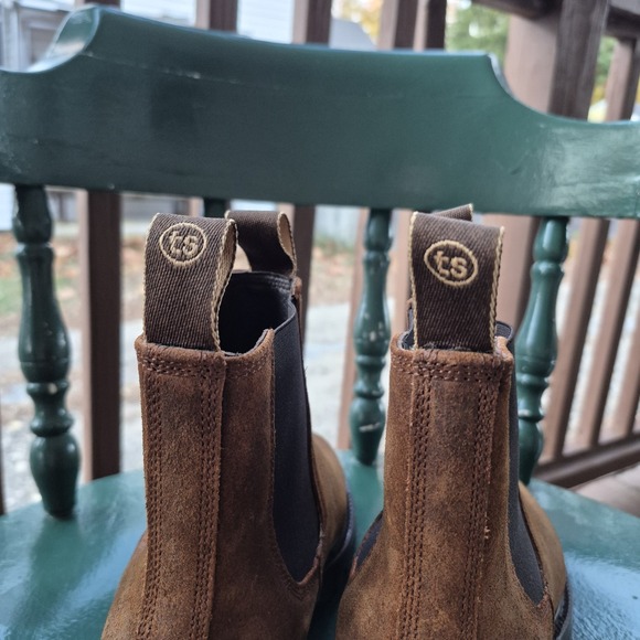 Taylor Stitch The Ranch Boot Mens 8 Redwood Waxed Suede Chelsea Preppy Outdoor - Picture 6 of 10